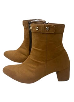 Suede Ankle Boot Brown (Size 41 EU )