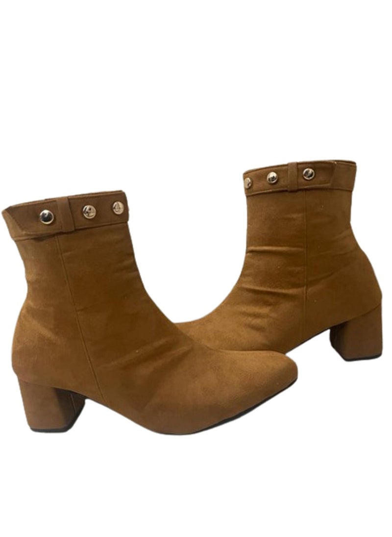 Generic - Suede Ankle Boot Brown (Size 41 EU ) - Image 1