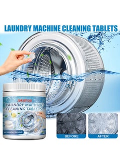 Jakehoe 20 PIECES Laundry Machine Cleaning Tablets, Washing Machine Cleaner Effervescent Tablets Washing Machine Cleaner Descaling Agent, Suitable For Washing Machine Cleaning, Sterilization, Dirt Removal  - Image 2