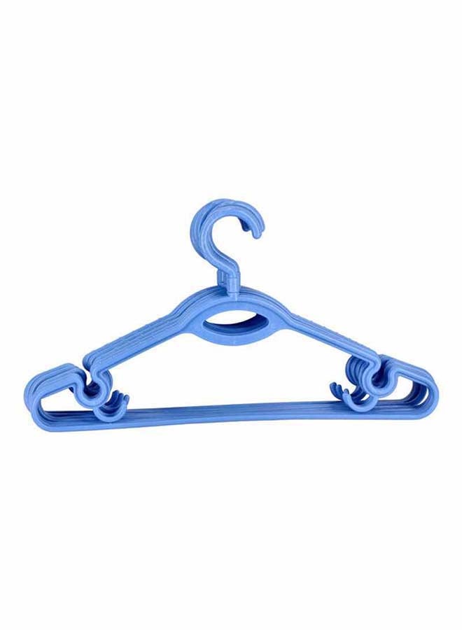 Royalford 6 Pieces Clothes Hanger Set Blue 38.3X5.3X20Cm Anti Skid Design Premium Quality Plastic Blue - Image 1