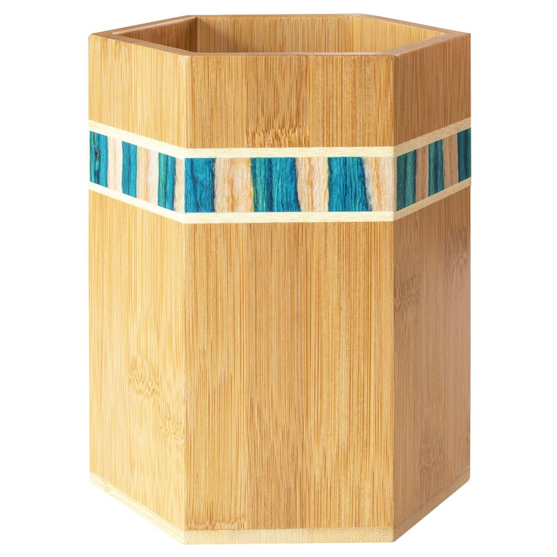 Totally Bamboo Totally Bamboo Baltique Mykonos Collection Kitchen Utensil Holder Large Cooking Utensil Crock for Countertop 
