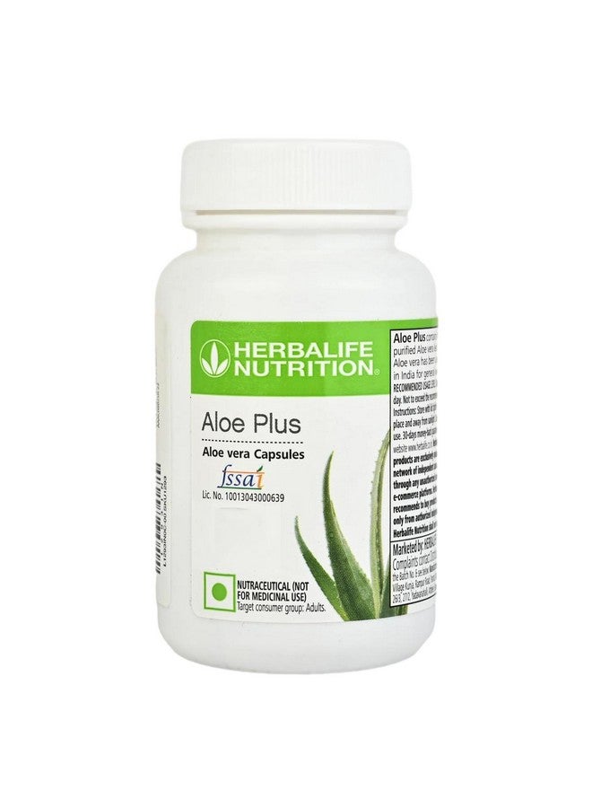 HERBALIFE هيربالايف ألو بلس - ألو فيرا الطبيعي (60 كبسولة) لصحة الجهاز الهضمي - Image 1
