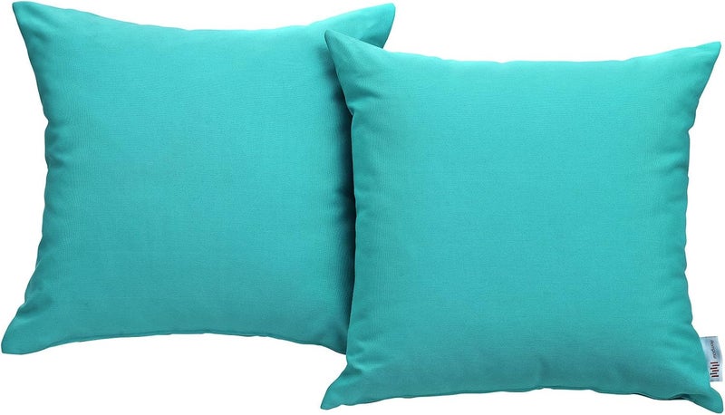 Modway EEI2001TRQ Convene Two Piece Patio Pillow Set Outdoor Furniture Turquoise - Image 1