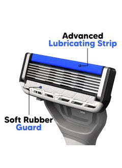 LetsShave Pro 6 Portable Razor For Men With Travel Cap, World'S First 6 Blade Razor, Disposable Razor For Men  - Image 3