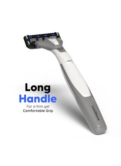 LetsShave Pro 6 Portable Razor For Men With Travel Cap, World'S First 6 Blade Razor, Disposable Razor For Men  - Image 5