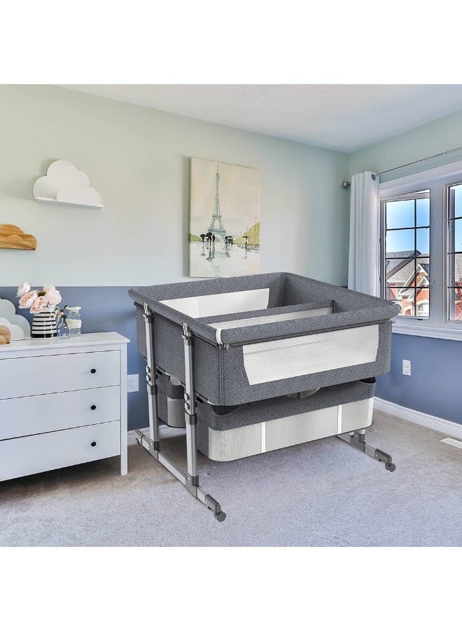 كيديليو سرير بيبي جنب السرير - مناسب لبيبي واحد أو توأم - Image 2