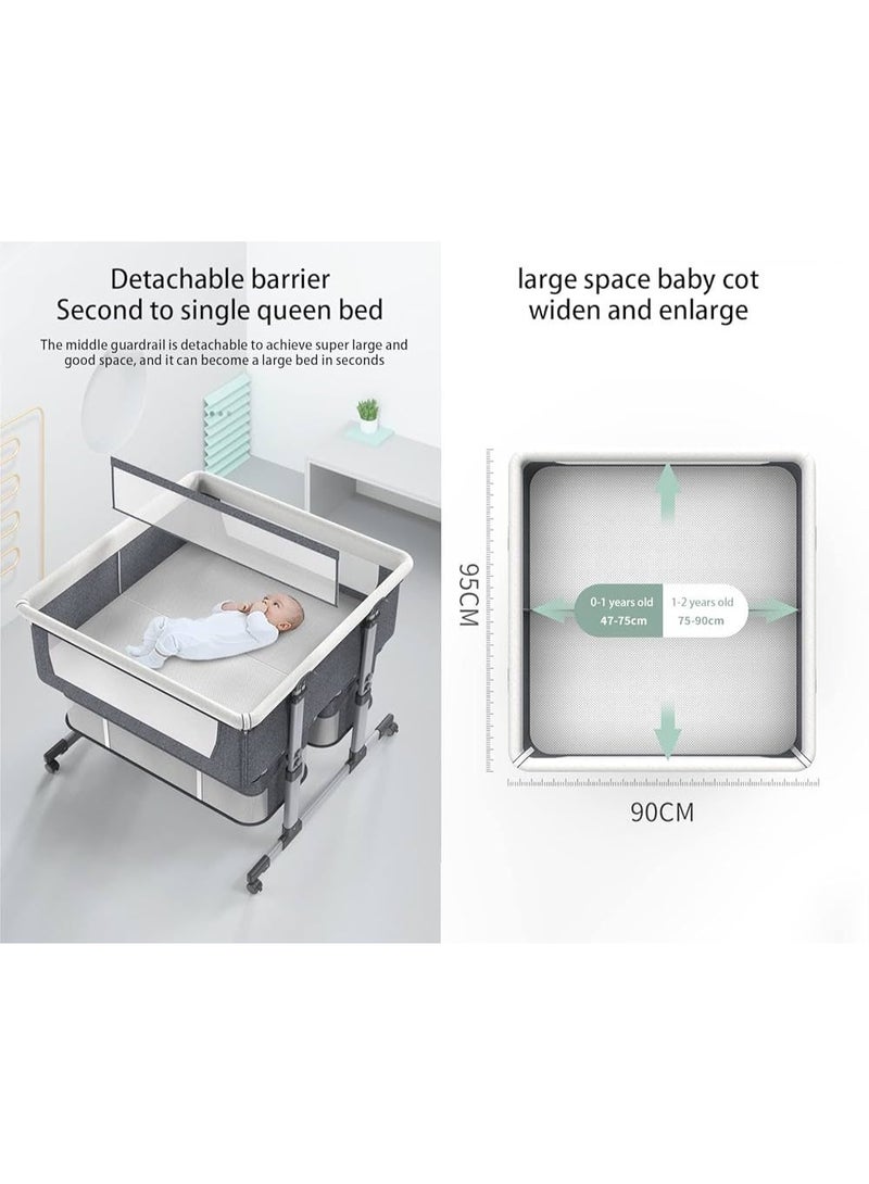 كيديليو سرير بيبي جنب السرير - مناسب لبيبي واحد أو توأم - Image 5