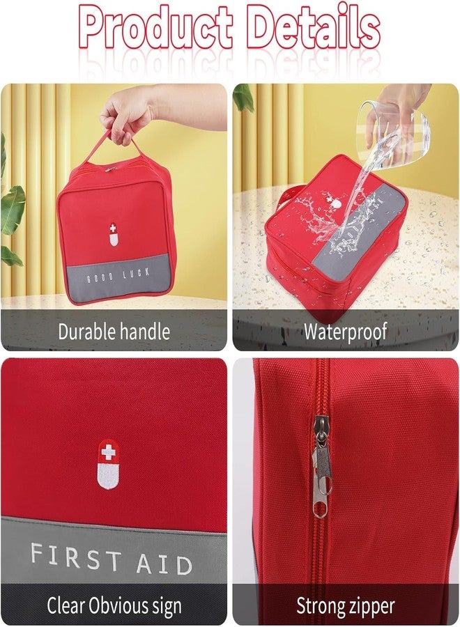 GION Portable Empty First Aid Kit Bag, Travel Medicine Pouch, Emergency Outdoor Medicine Bag Pouch for Home Outdoor Travel Camping Hiking (1Pcs) - Image 2