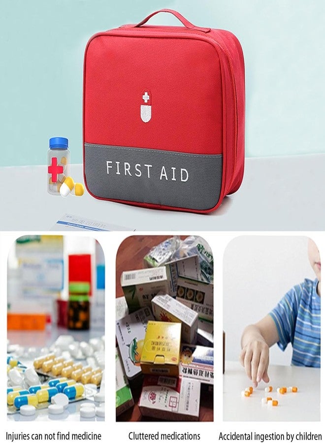 GION Portable Empty First Aid Kit Bag, Travel Medicine Pouch, Emergency Outdoor Medicine Bag Pouch for Home Outdoor Travel Camping Hiking (1Pcs) - Image 5