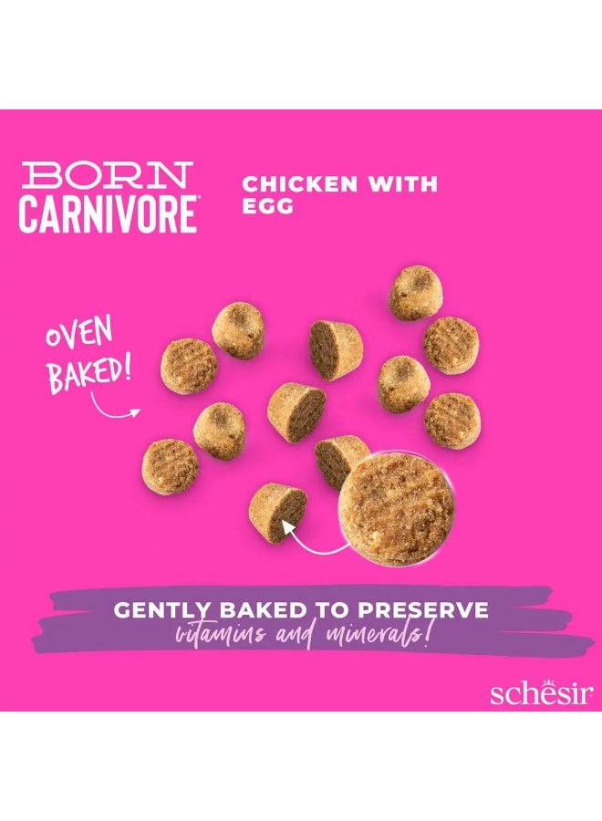 Schesir Born Carnivore Grain Free Oven Baked Dry Cat Chicken & Egg - Kitten 1.25kg - Image 3