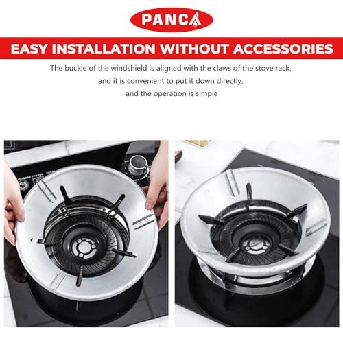 PANCA Gas Saver Stand Set - 2-Piece, Windproof & Fireproof Gas Stove Support Stand with 4 Legs - Image 2