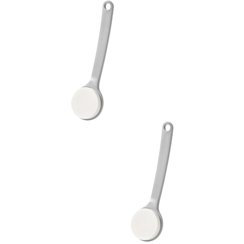 2pcs Shower Body Brush Sponge Handle Back Scrubber Bath Brush Exfoliating Handled Sponge - Image 1