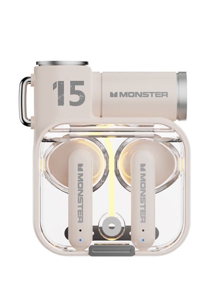 Monster - Original Monster XKT15 Bluetooth Earphones Beige - Image 1