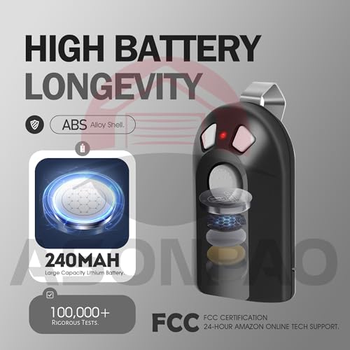 ASONPAO 2 for ACSCTO Type 3 Overhead Door Garage Door Opener Remote [3 Year Warranty] - Image 3