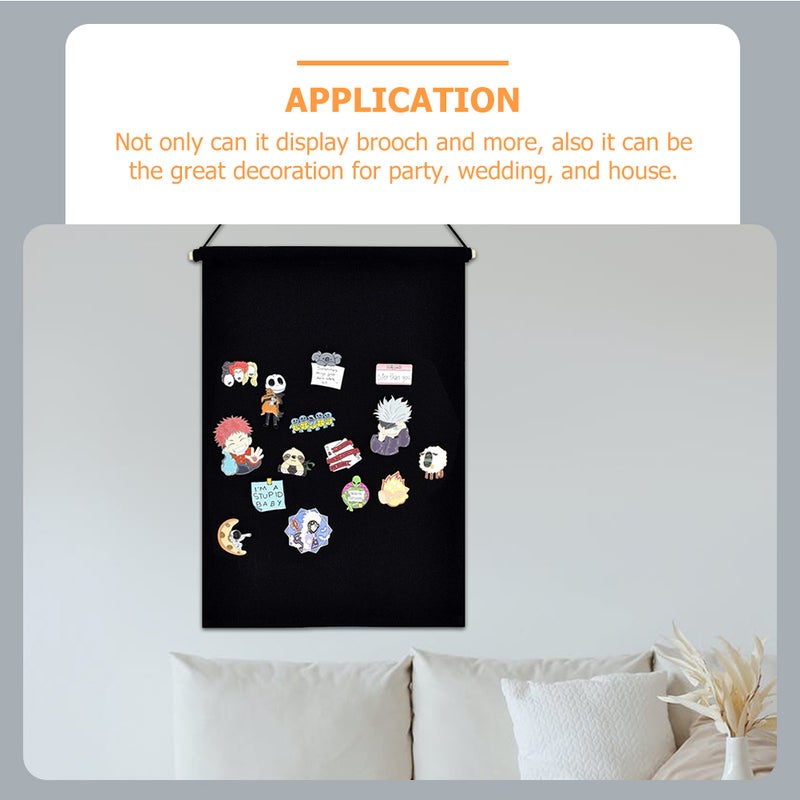 2pcs Pin Holder Brooch Pin Organizer Canvas Banner Wall Hanging Brooch Organizer - Image 5