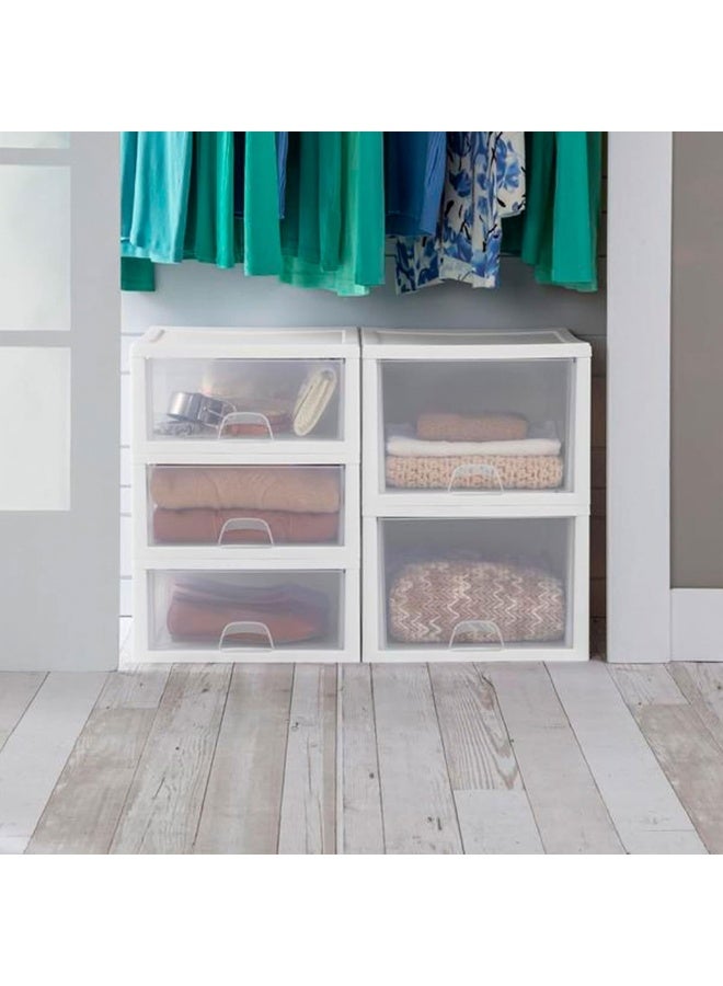 Sterilite 23108004 27 Quart/26 Liter Stacking Drawer, White - Image 2