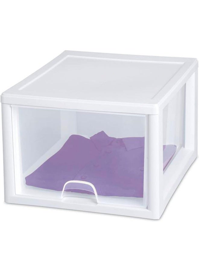 Sterilite 23108004 27 Quart/26 Liter Stacking Drawer, White - Image 4