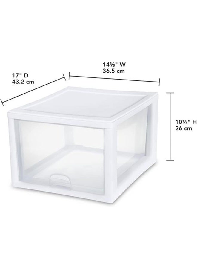 Sterilite 23108004 27 Quart/26 Liter Stacking Drawer, White - Image 3