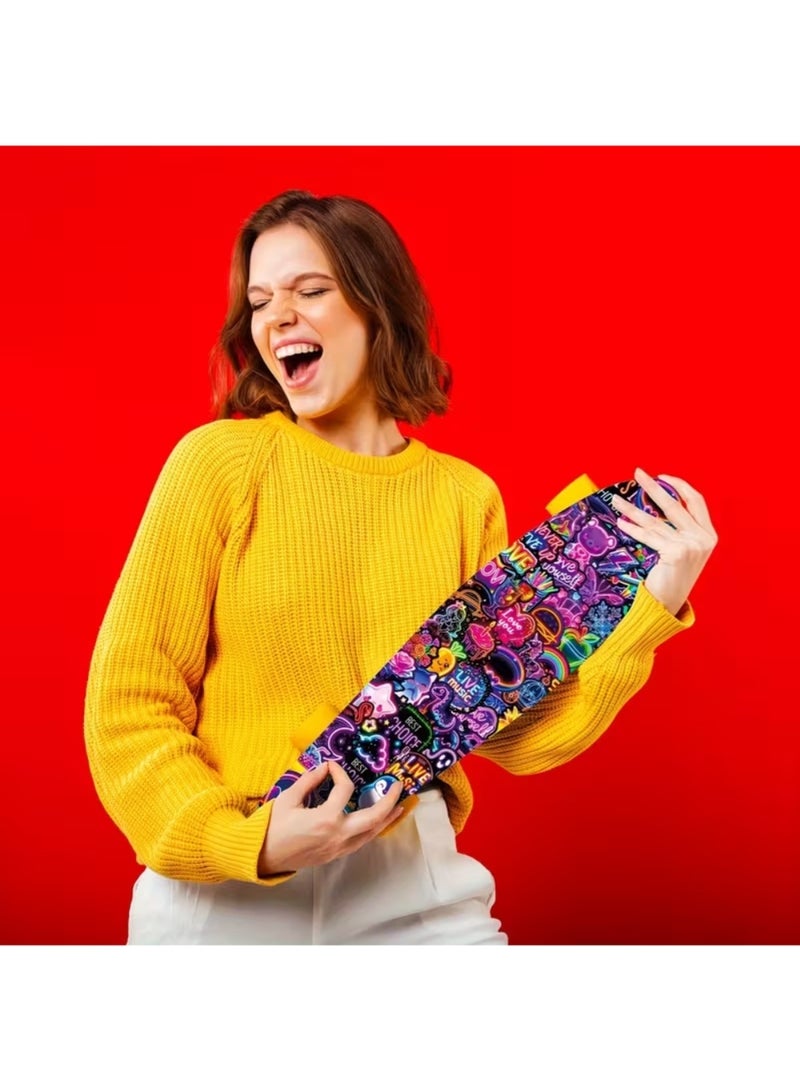 ZedPlay Pack of 50 Neon Cartoon Aesthetic Self-Adhesive Polypropylene Stickers – Reusable Decals for Laptops, Water Bottles, Skateboards, Office & More - Image 5