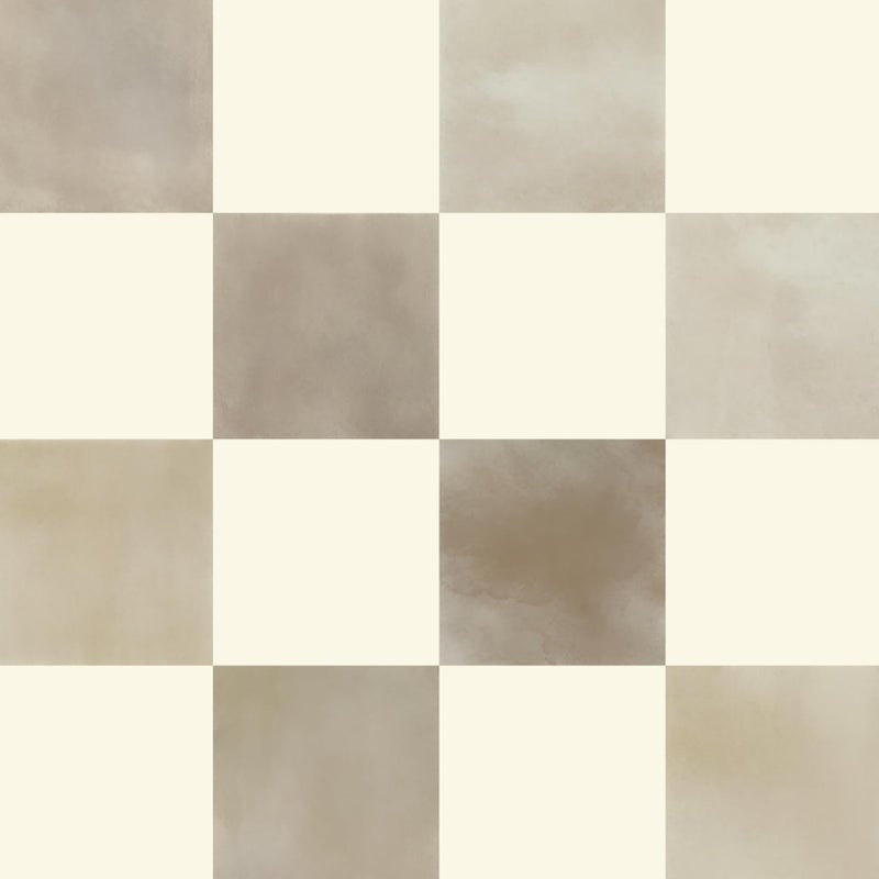 Ismoon Plaid Peel and Stick Wallpaper Vintage Plaid Contact Paper 17.3"x78.7" Brown Neutral Mosaic Checkered Wallpaper Stick on Removable Wall Paper for Cabeints Bedroom Kitchen Renter Friendly Vinyl - Image 1