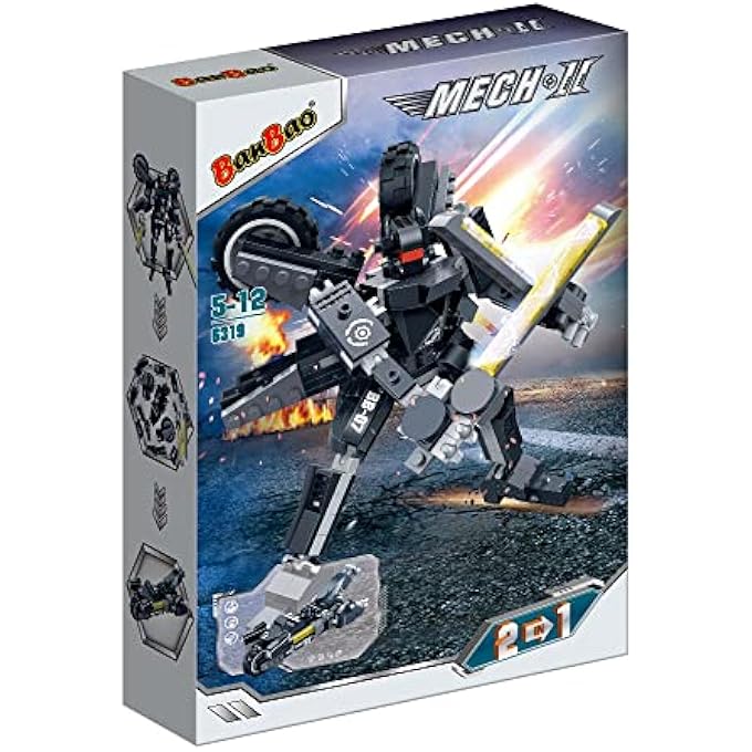 BanBao 2 IN 1 MECH II BUILDING BLOCKS ROBOT SET 296 PIECES - Image 5