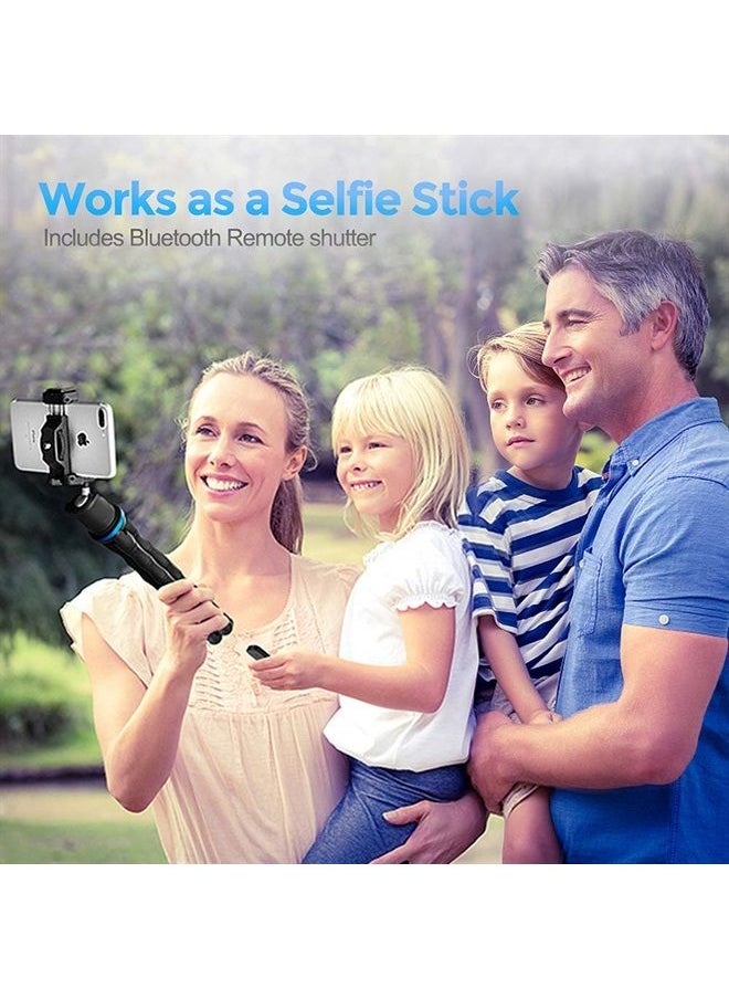 UBeesize Phone Tripod, UBeesize 12 Inch Flexible Cell Phone Tripod Stand Holder with Wireless Remote Shutter & Universal Phone Mount, Compatible with Smartphone/DSLR/GoPro Camera  - Image 1