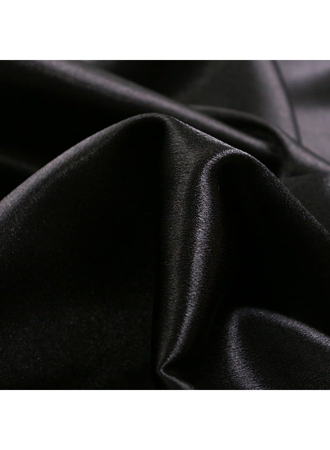 التصوير الفوتوغرافي فلاش نسيج التصوير الفوتوغرافي الخلفية نسيج ديكور الحرير الخلفية الحريرية الخالية من التجاعيد للمجوهرات / مستحضرات التجميل / وضع مسطح / التصوير الفوتوغرافي للأغذية / الاستوديو (أسود ، 150 * 100 سم) - Image 1