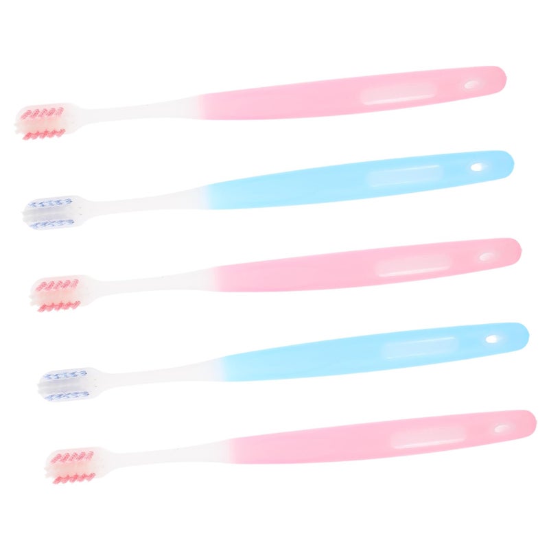 5Pcs Portable Orthodontic Travel Toothbrush For Adults With Soft Bristles Lightweight Oral Care - Image 2