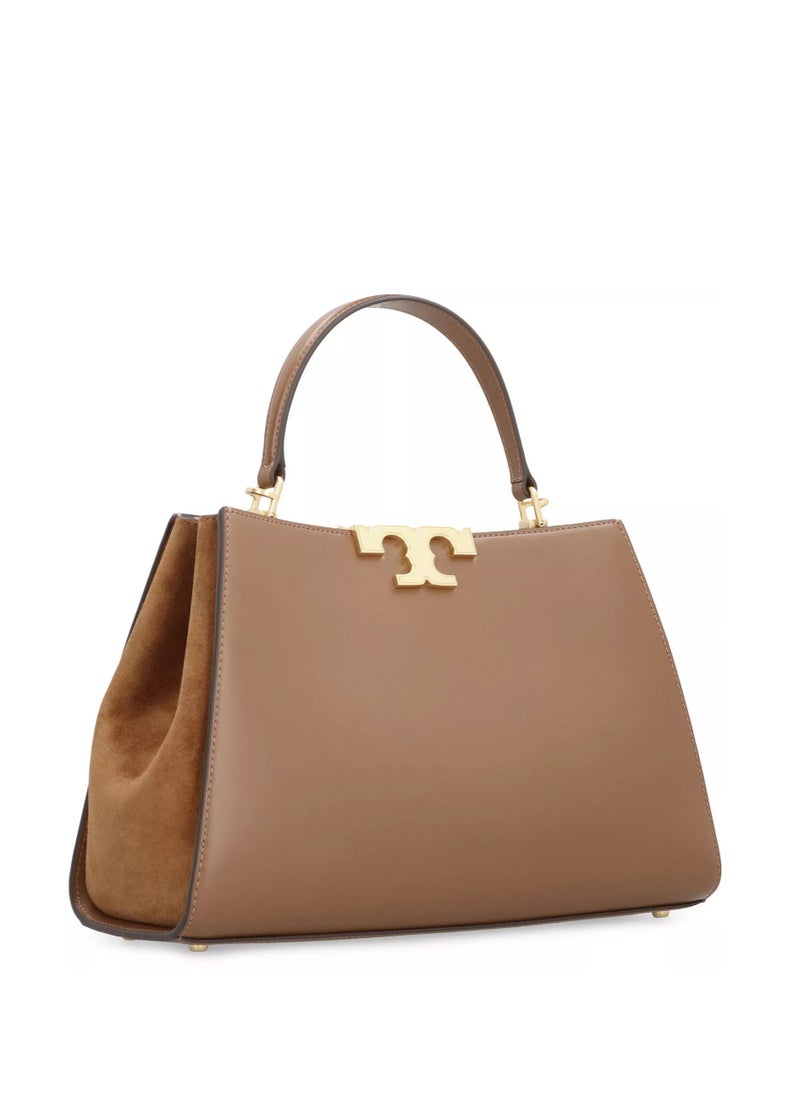 TB - Tory Burch Eleanor Leather Suede Trimmed Shoulder Crossbody Tote Bag - Image 1