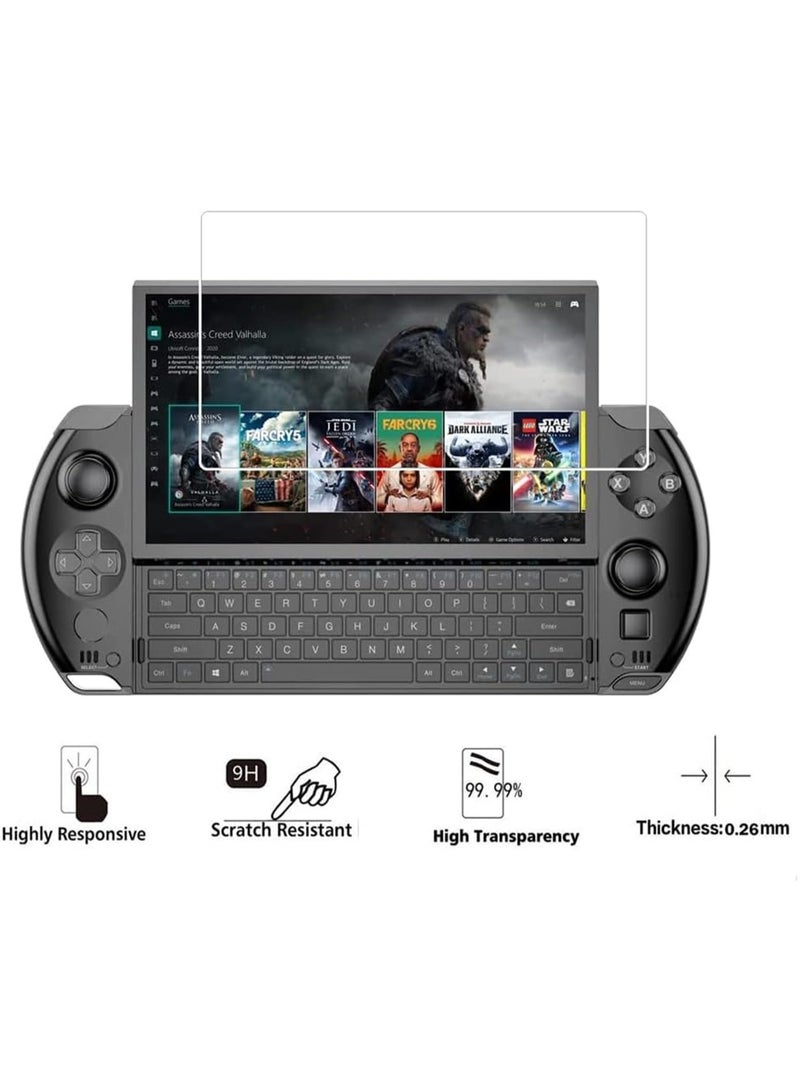 2 حزمة واقي الشاشة لـ GPD WIN 4 فيلم زجاجي مقلص ، واقي الشاشة لـ GPD WIN4 مضاد للخدش ، حساس ، صلابة 9H - Image 3