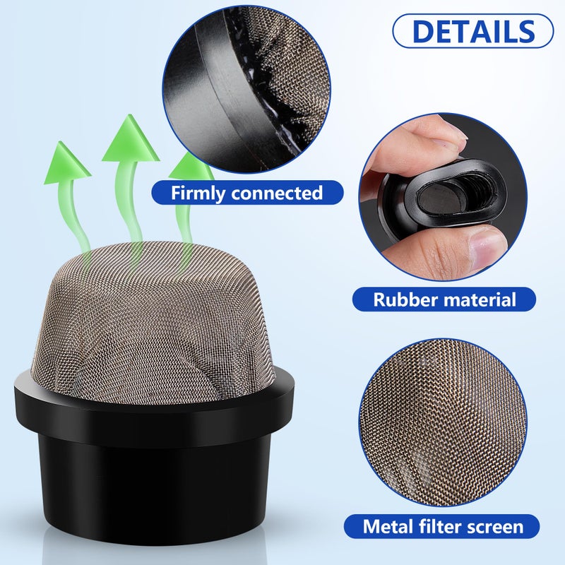 DECOHS 2 Pcs 190106Z Air Bleeder Screen Cap- Stainless Steel Screen Filter Cap Replacement Parts- Air Valve Strainer Cap for Most Pools Filters - Image 3