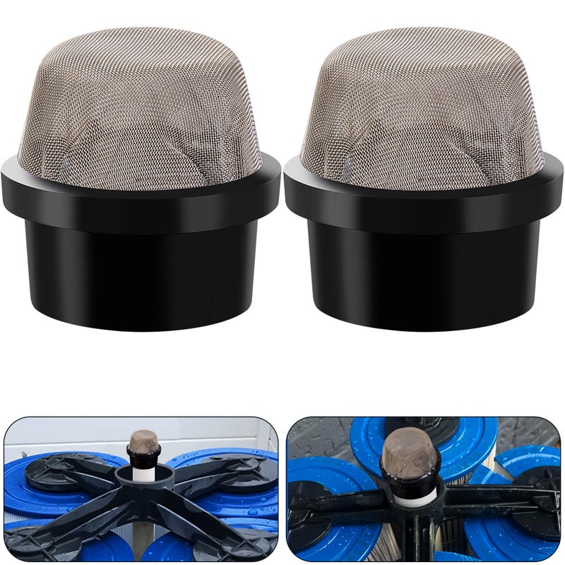 DECOHS 2 Pcs 190106Z Air Bleeder Screen Cap- Stainless Steel Screen Filter Cap Replacement Parts- Air Valve Strainer Cap for Most Pools Filters - Image 1