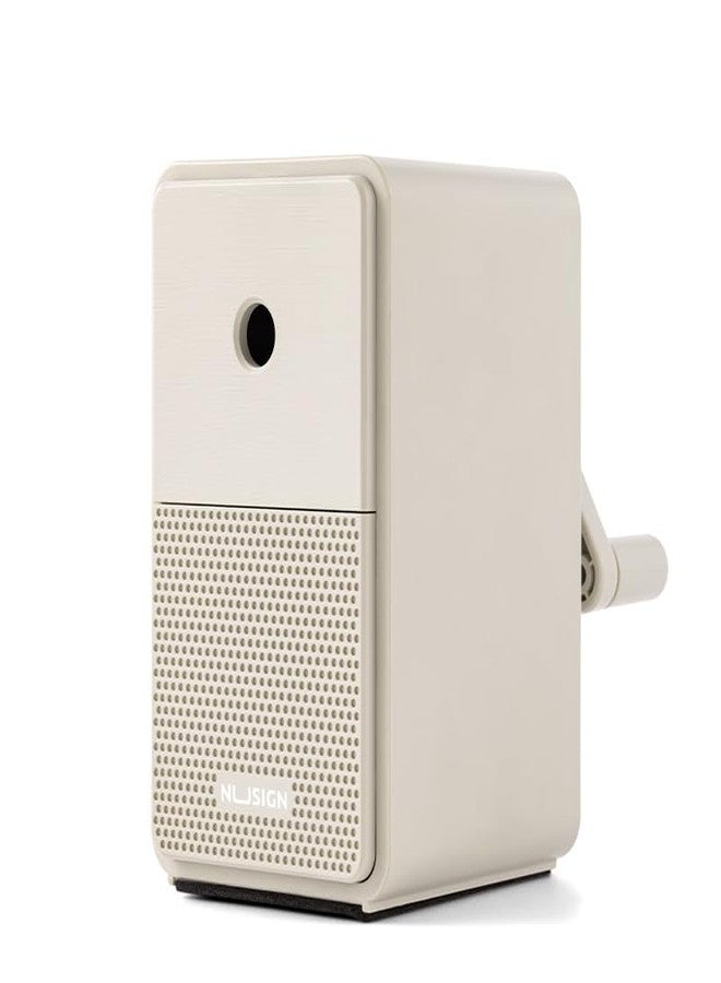 deli Hand Crank Manual Pencil Sharpener 5th Gear Portable Pencil Sharpener Kids Hand Pencil Sharpeners for 6.9-8 mm Pencils (Beige) - Image 1