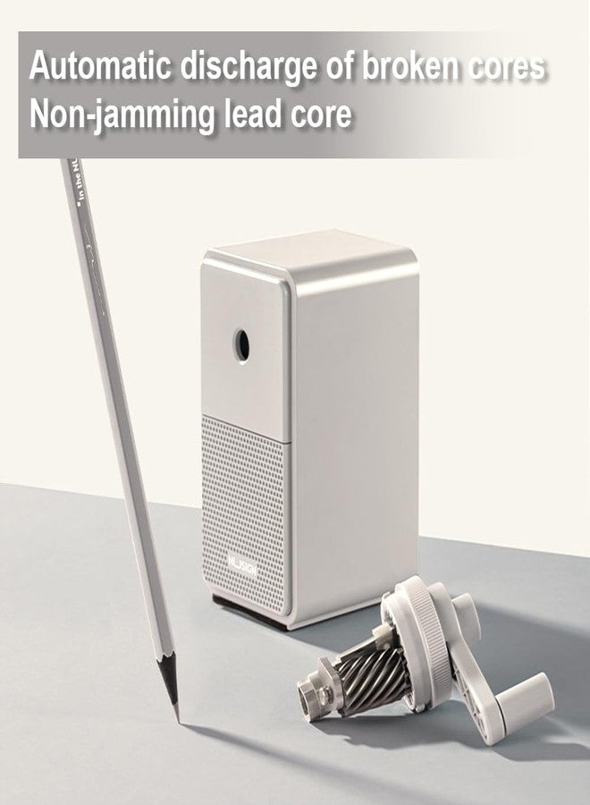 deli Hand Crank Manual Pencil Sharpener 5th Gear Portable Pencil Sharpener Kids Hand Pencil Sharpeners for 6.9-8 mm Pencils (Beige) - Image 5