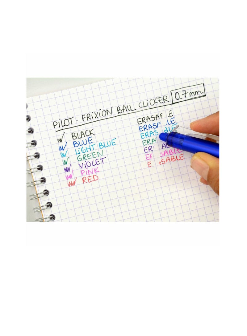 PILOT 4-Piece Frixion Clicker Erasable Ball Pen 0.7mm Tip Multicolour  - Image 4