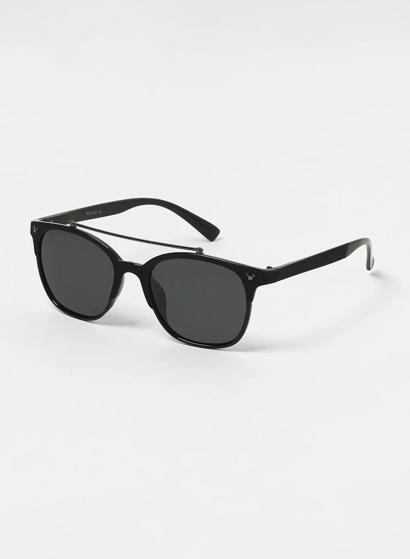 Haute Sauce  The Bar Aviator Sunglasses - Onyx Black  | Best Price UAE