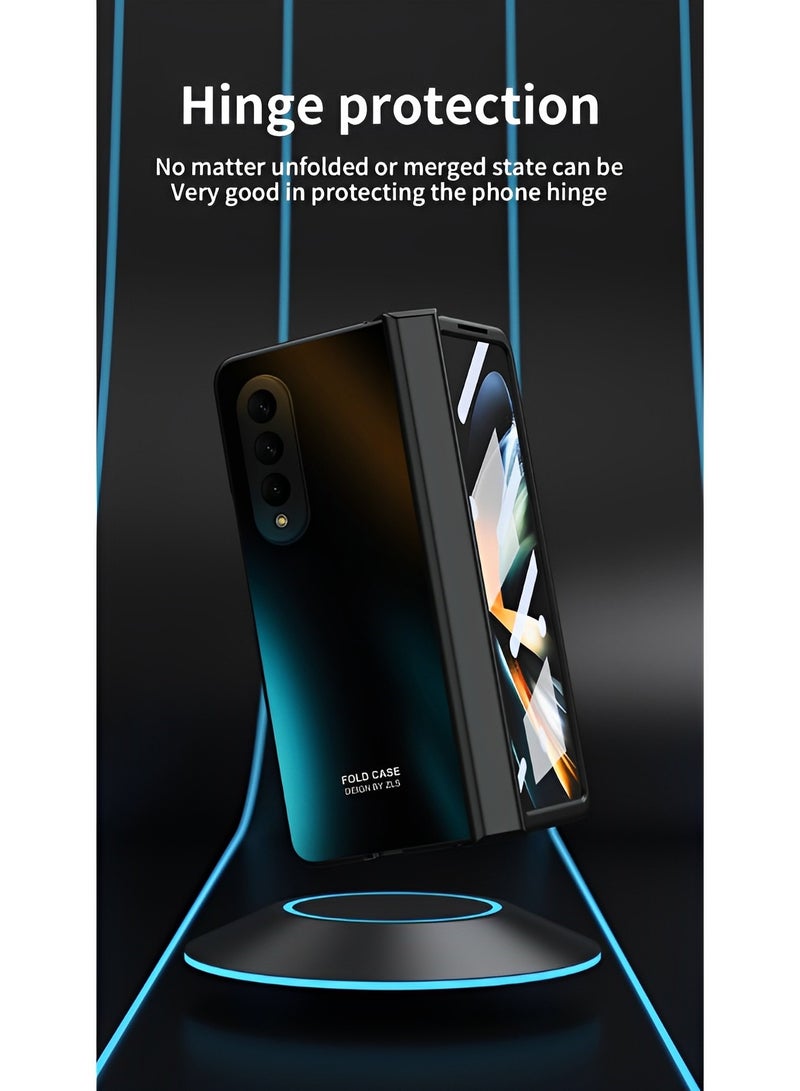 ريوكل جراب كامل الجسم لهاتف Samsung Galaxy Z Fold 4 مع واقي شاشة مدمج، جراب هاتف واقي مضاد للصدمات ومضاد للخدش من مادة البولي كربونات الصلبة فائق النحافة لهاتف Samsung Galaxy Z Fold 3 4 5 - Image 3