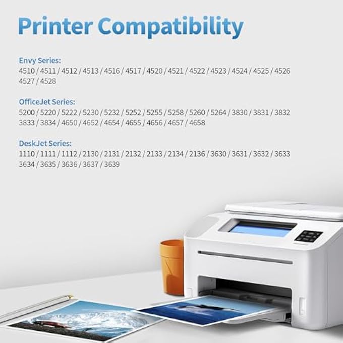 REMANUFACTURED INK CARTRIDGES REPLACEMENT FOR HP INK 63 63XL BLACK COLOR COMBO PACK FOR OFFICEJET 3830 4650 4652 4655 5255 5258 5200 ENVY 4510 4512 4520 4650 DESKJET 2130 2132 3630 3634 PRINTER - Image 3