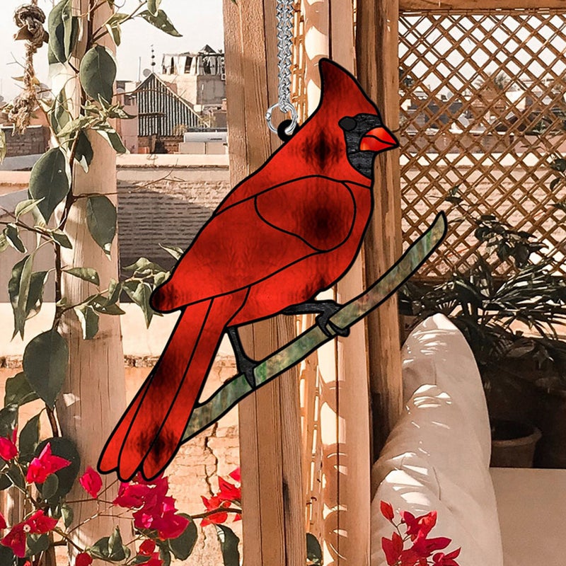 🐾 زينة طيور معلقة أنيقة للعيد للنوافذ والشرفات 17 8x14 7 سم - Image 4