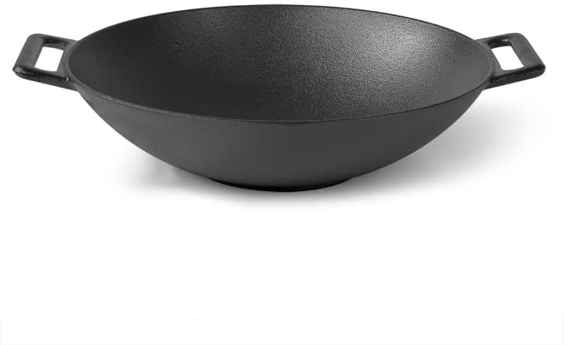 Fissman Wok Cast Iron Non-Stick Coating with Handles, Deep Shape, Thick Walls and Compatible With Gas, Electric, Glass-Ceramic And Induction 30.6x8cm/3.1LTR - Image 3