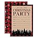 Whaline 25 Pack Christmas Party Invitation Cards Kit Red Black Buffalo Plaids Holiday Invitation Paper Cards with Kraft - Image 2