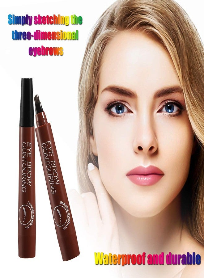 Apooliy Liquid Eyebrow Pen, Waterproof Microblading Eyebrow Pencil with a Micro-Fork Tip Applicator, Creates Natural Looking Brows Effortlessly - Image 3