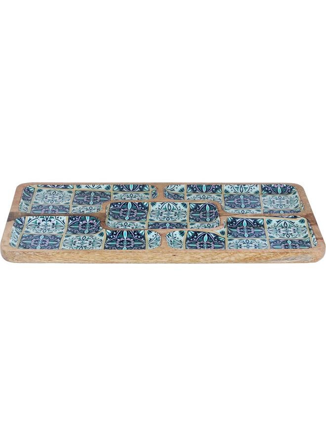 Alsaif Wooden Serving Plate 15 X 9 X 0.6 Cm Rectangular Multi Colored  - Image 3