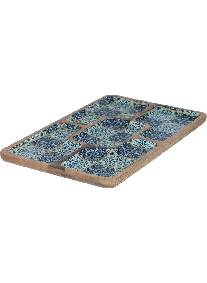 Alsaif Wooden Serving Plate 15 X 9 X 0.6 Cm Rectangular Multi Colored  - Image 2