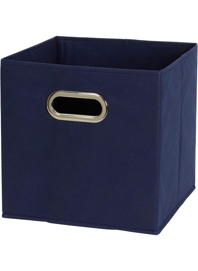 Household Essentials 811 Foldable Fabric Storage Bins  Set of 6 Cubby Cubes with Handles  Navy Blue 6 lbs - Image 2