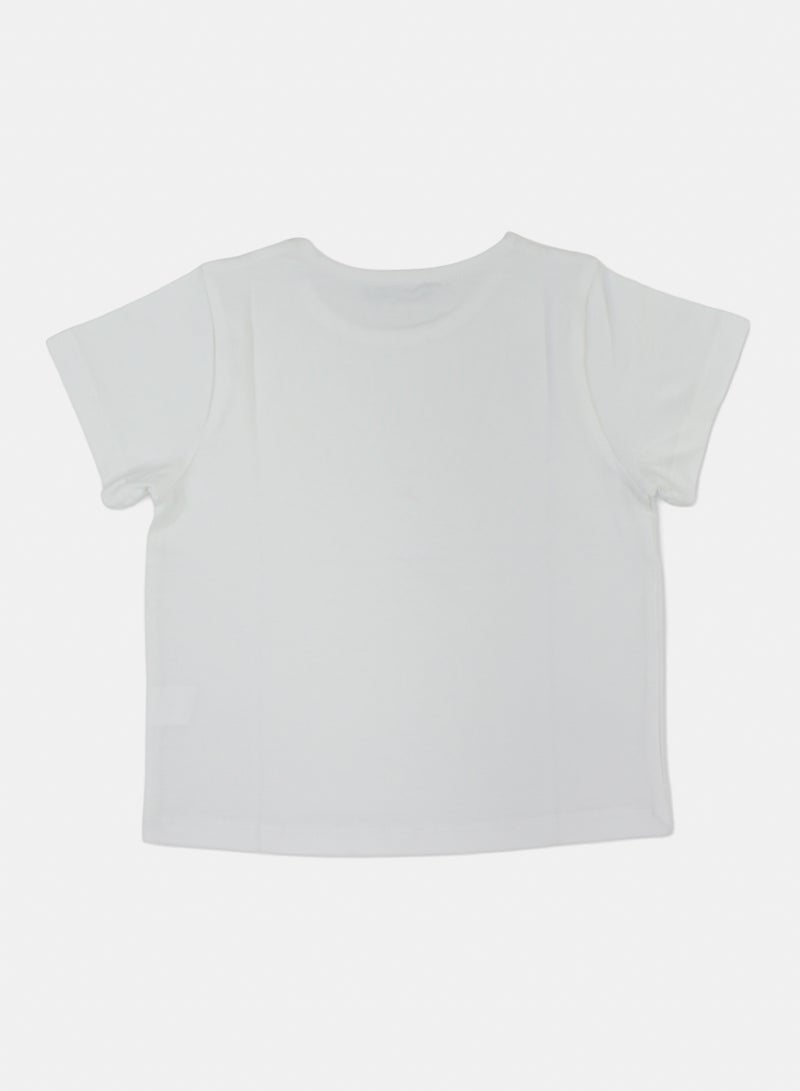 Pompelo Girls Cotton T-Shirt – White - Image 2
