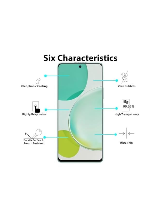 بروماس واقي شاشة متوافق مع هاتف Huawei nova 11i، واقي شاشة من الزجاج المقسى [مضاد للوهج] [تغطية كاملة عالية الدقة] [سهل التركيب] [صلابة 9H] - Image 2