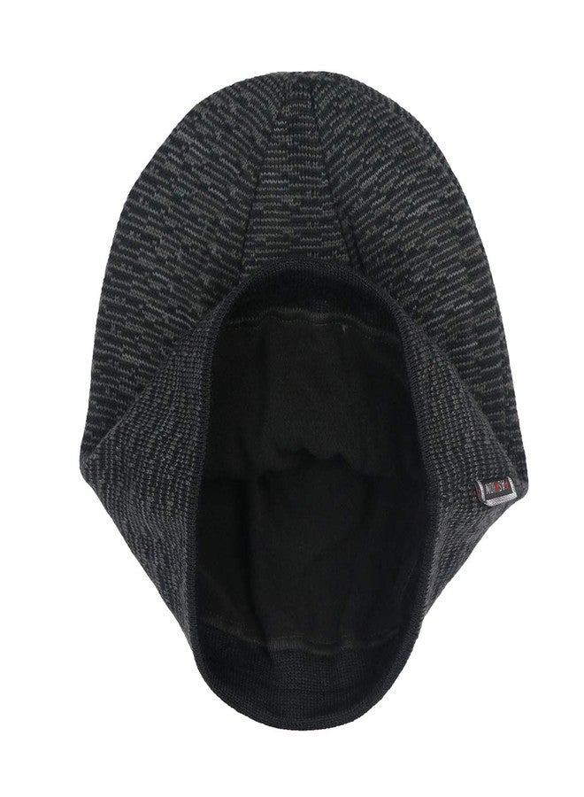 iSWEVEN Mens Womens Hat Beanie Cap, Unisex Winter Warm Knitted Hats, Fleece Lining Slouch Skull Beanies Caps for Men Women (4080A, Black) - Image 5