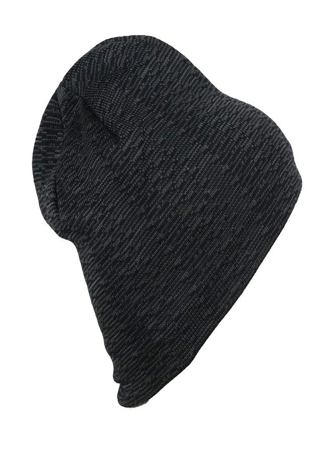 iSWEVEN Mens Womens Hat Beanie Cap, Unisex Winter Warm Knitted Hats, Fleece Lining Slouch Skull Beanies Caps for Men Women (4080A, Black) - Image 3