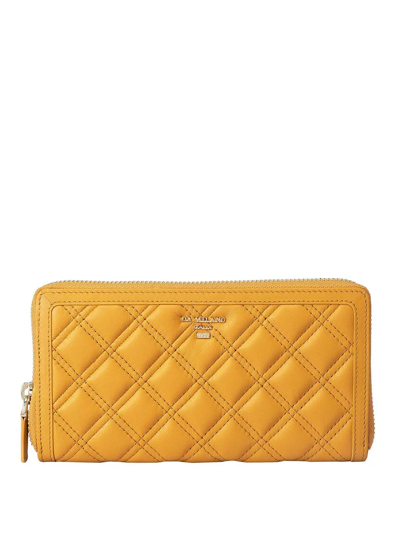Da Milano Genuine Leather Yellow Ladies Wallet